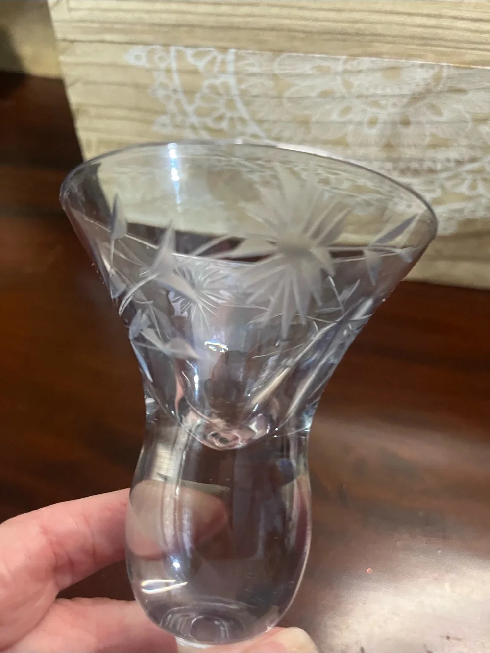 Vintage Stuart Crystal footed Glass